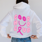 Lakefield College School X Good Hood Club Hoodie in White/Pink (UNISEX)