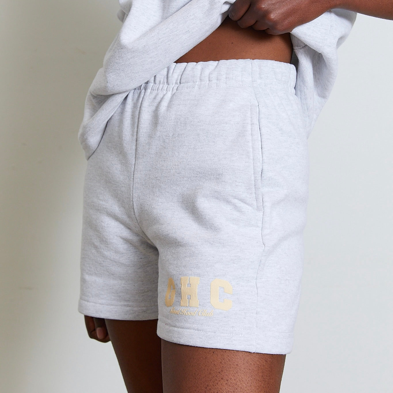 Varsity Shorts in Ash Grey